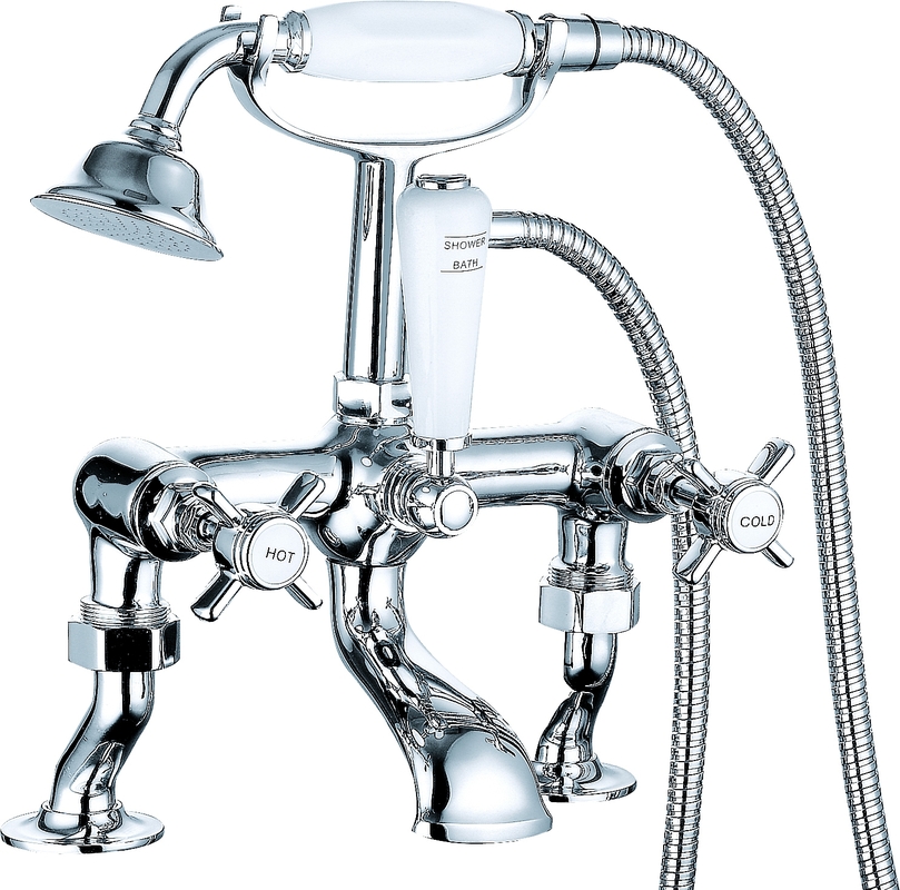 Double Handle Brass Bath Shower Mixer For Sophisticated Bathroom T8047