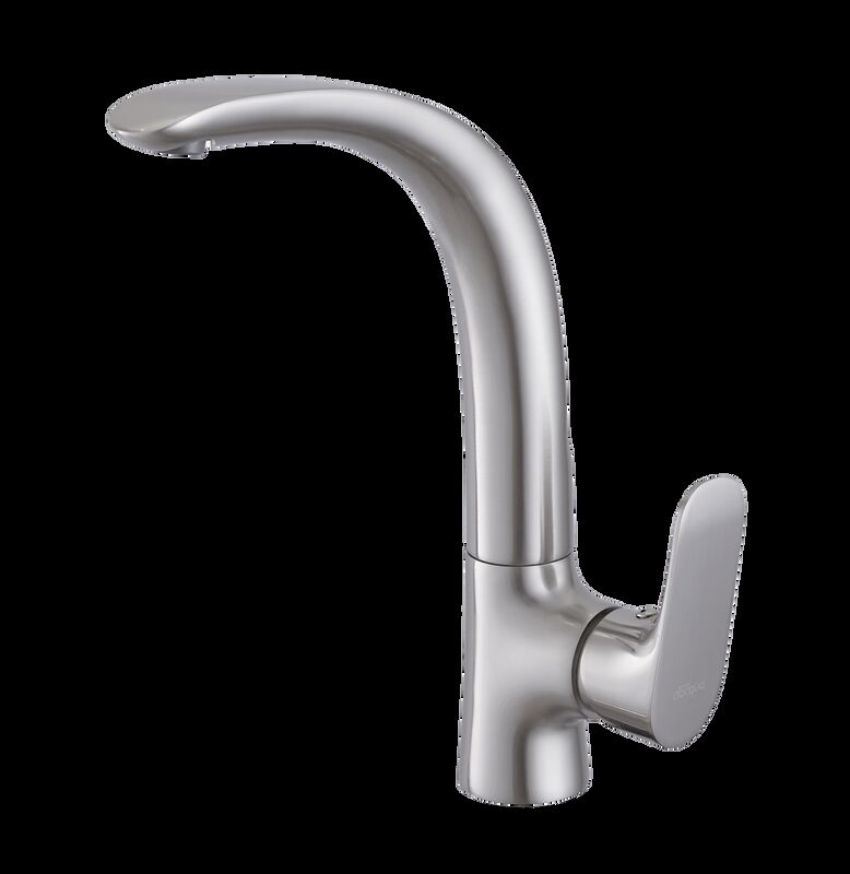 Chrome Kitchen Mixer Faucet Single Handle Easy To Install Suitable T93011
